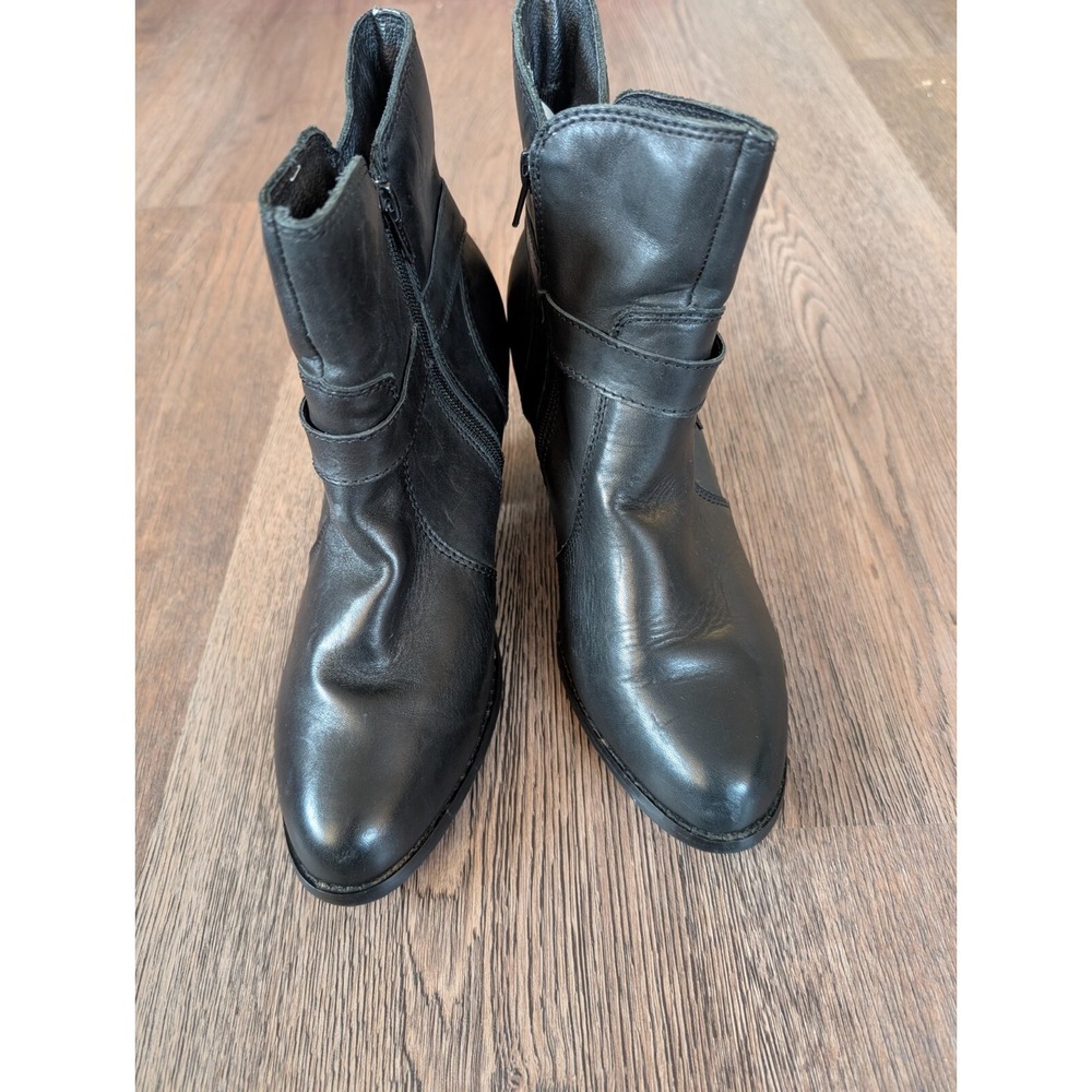 Dingo DI-570 Womens Ankle Bootie US 8.5M Black Leather Zip Whimsy Goth Boots